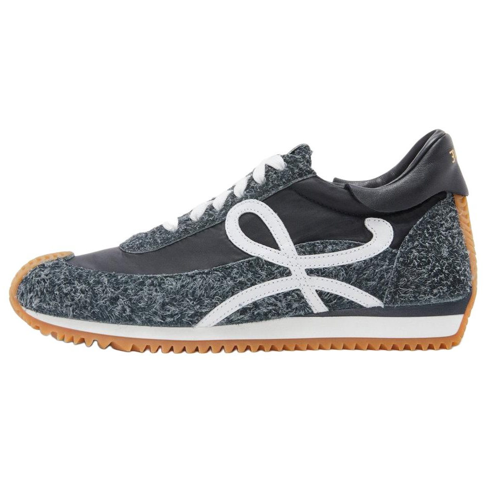 LOEWE Flow Runner Suede Sneakers Charcoal Grey Low-Top Casual Trainers. M816282XAH-1720