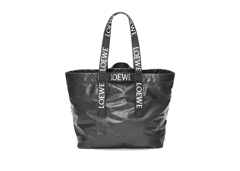 Buy 로에베 페이퍼 카프스킨 폴드 쇼퍼 (블랙) 
