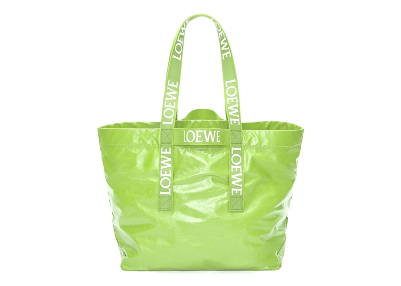 LOEWE Fold Shopper In Paper Calfskin Bright Apple