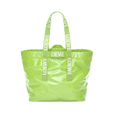 LOEWE Fold Shopper In Paper Calfskin Bright Apple