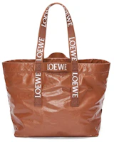 LOEWE Fold Shopper In Paper Calfskin Tan LOEWE Fold Shopper In Paper Calfskin Tan