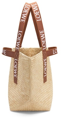 LOEWE 拉菲草自然色/棕色折疊購物袋 Order LOEWE 拉菲草自然色/棕色折疊購物袋