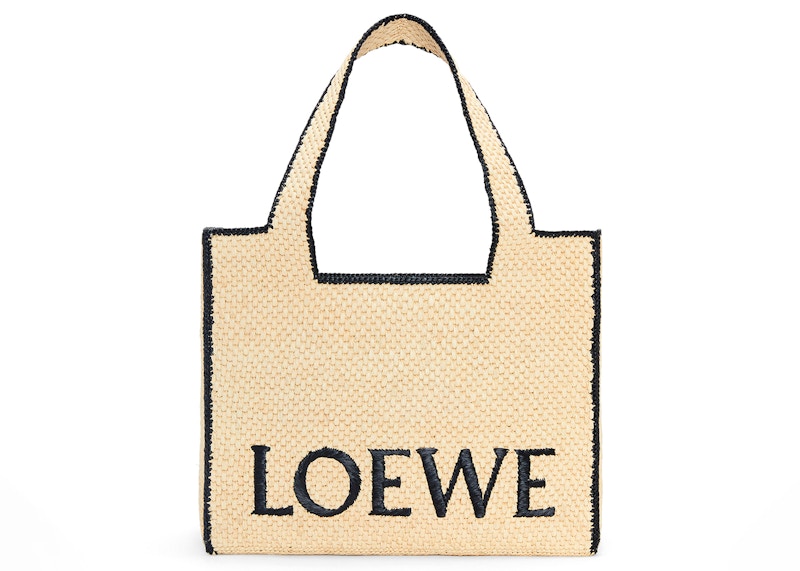 LOEWE Front Tote Large Raffia Natural