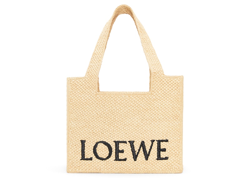LOEWE Front Tote Medium Raffia Natural