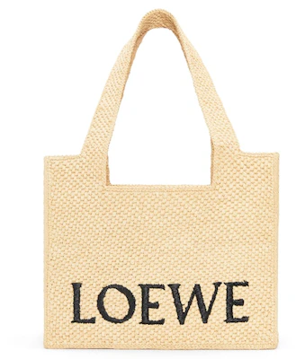LOEWE Tote Medium Depan Raffia Semulajadi Buy LOEWE Tote Medium Depan Raffia Semulajadi
