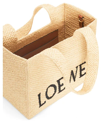 LOEWE Tote Medium Depan Raffia Semulajadi Order LOEWE Tote Medium Depan Raffia Semulajadi