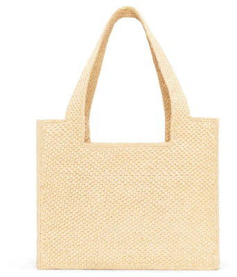 LOEWE Tote Medium Depan Raffia Semulajadi Lookbook LOEWE Tote Medium Depan Raffia Semulajadi