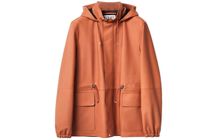 Order LOEWE FW21 可調式皮革連帽外套 橙色 男士外套 H526Y19L15-2530