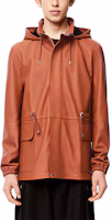 Lookbook LOEWE 2021秋冬男士可调节橙色真皮连帽夹克外套. H526Y19L15-2530
