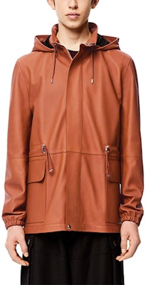 LOEWE FW21 Adjustable Leather Hooded Jacket Orange Men’s Outerwear. H526Y19L15-2530 Lookbook LOEWE FW21 Adjustable Leather Hooded Jacket Orange Men’s Outerwear. H526Y19L15-2530