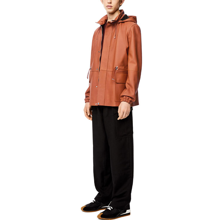 Purchase LOEWE FW21 可調式皮革連帽外套 橙色 男士外套 H526Y19L15-2530