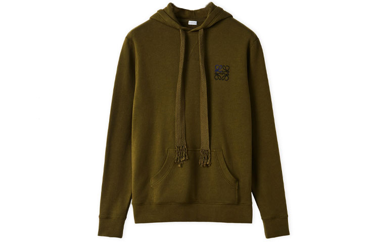 LOEWE FW21 Anagram Cotton Hoodie Green H526Y25J07-4160