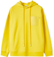 LOEWE FW21 Anagram Embossed Leather Patch Hoodie Yellow Corn H526Y25J12-7980 LOEWE FW21 Anagram Embossed Leather Patch Hoodie Yellow Corn H526Y25J12-7980