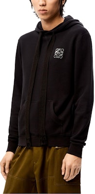 LOEWE FW21 Anagram Embroidered Drawstring Hoodie Black Men’s Pullover. H526Y25J07-1100 Shop LOEWE FW21 Anagram Embroidered Drawstring Hoodie Black Men’s Pullover. H526Y25J07-1100