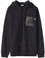 LOEWE FW21 Anagram Leather Patch Hoodie Black 秋季 H526Y25J12-1100 LOEWE FW21 Anagram Leather Patch Hoodie Black 秋季 H526Y25J12-1100