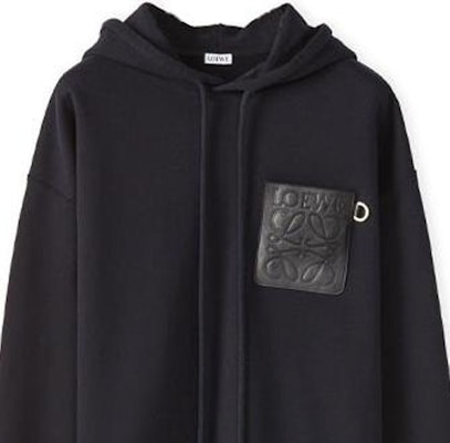 LOEWE FW21 Anagram 皮革貼標連帽衫 黑色 秋季 H526Y25J12-1100 Purchase LOEWE FW21 Anagram 皮革貼標連帽衫 黑色 秋季 H526Y25J12-1100