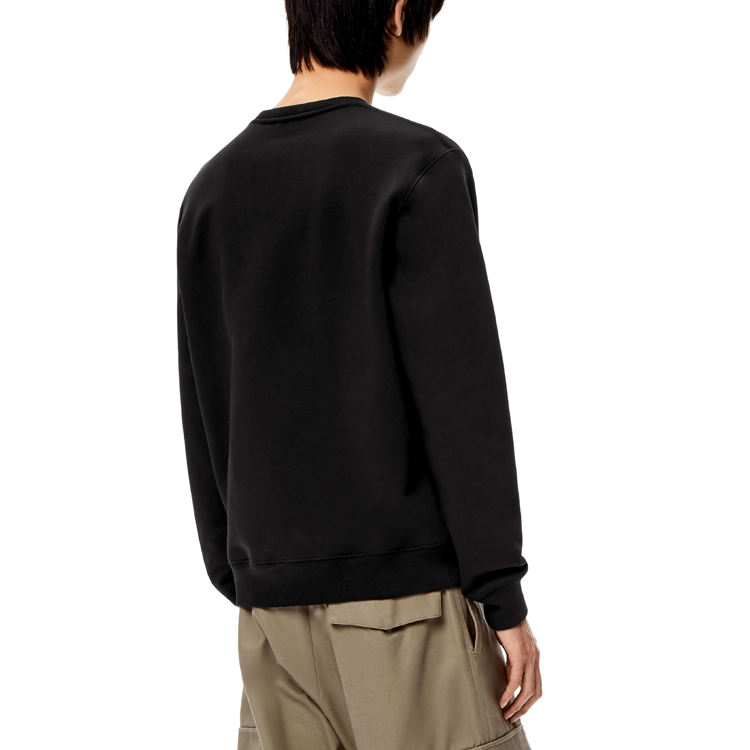 Lookbook LOEWE 2021秋冬黑色刺绣Logo圆领卫衣. H526Y24J18-1100