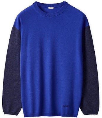 LOEWE FW21蓝色宽松版拼色长袖毛衣。 H526Y14K68-5893 Buy LOEWE FW21蓝色宽松版拼色长袖毛衣。 H526Y14K68-5893