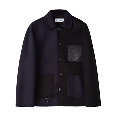 LOEWE FW21 Casual Button-Up Jacket Navy Blue H526Y02W11-5197