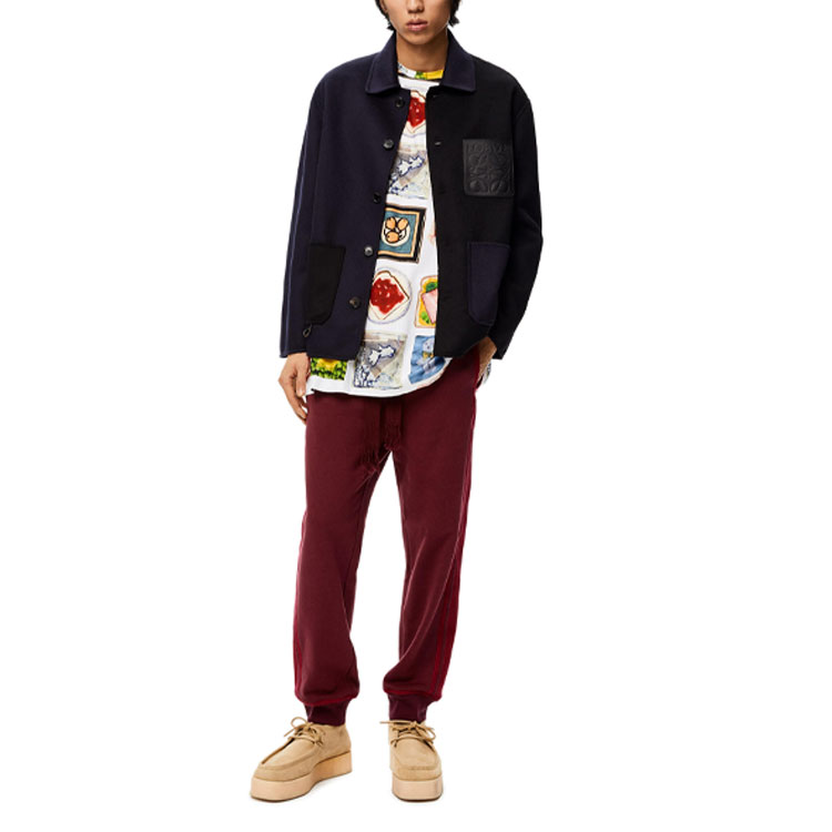 Details for 로에베 FW21 캐주얼 버튼업 자켓 네이비 블루 H526Y02W11-5197