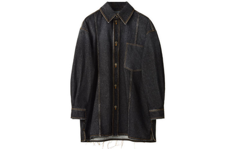 LOEWE FW21 Cotton Denim-Back Jacket Black H526Y05W25-1100