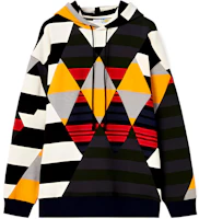 LOEWE FW21 Geometric Pattern Drawstring Hoodie Men Multicolor Cotton H664Y25J07-9990 LOEWE FW21 Geometric Pattern Drawstring Hoodie Men Multicolor Cotton H664Y25J07-9990