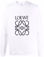 LOEWE FW21 Logo Print White Crewneck Long Sleeve Sweatshirt Men H6109900CR-2100 LOEWE FW21 Logo Print White Crewneck Long Sleeve Sweatshirt Men H6109900CR-2100