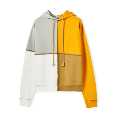 LOEWE FW21 Multicolor Patchwork Stitching Hoodie H526Y25J08-9990