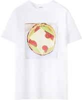LOEWE FW21 Pizza Print Cotton Knit Crew Neck T-Shirt White H526Y22J31-2100 LOEWE FW21 Pizza Print Cotton Knit Crew Neck T-Shirt White H526Y22J31-2100