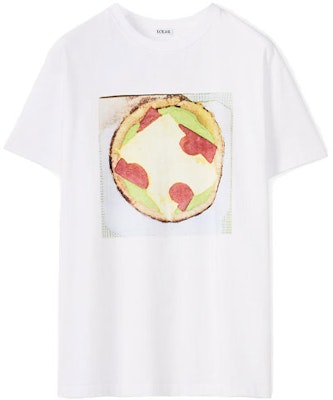 LOEWE FW21 披薩印花純棉圓領T恤 白色 H526Y22J31-2100 Order LOEWE FW21 披薩印花純棉圓領T恤 白色 H526Y22J31-2100