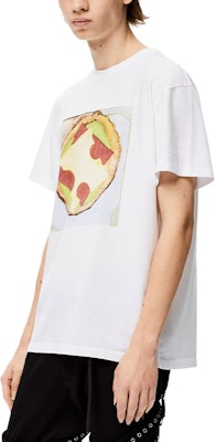 LOEWE FW21 披薩印花純棉圓領T恤 白色 H526Y22J31-2100 Shop LOEWE FW21 披薩印花純棉圓領T恤 白色 H526Y22J31-2100