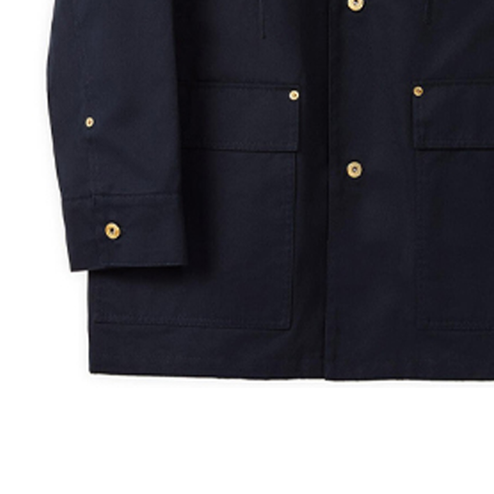 Cheap LOEWE FW21 Jaket Hoodie Lelaki Navy Biru dengan Corak Warna Solid. H526Y03W16-5110