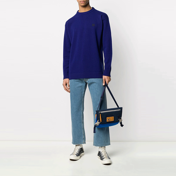 Lookbook LOEWE 2021秋冬羊毛长袖毛衣 - 深蓝色 H3109440SM-5110
