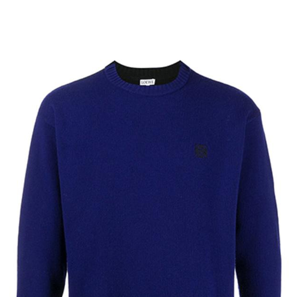 Details for LOEWE 2021秋冬羊毛长袖毛衣 - 深蓝色 H3109440SM-5110