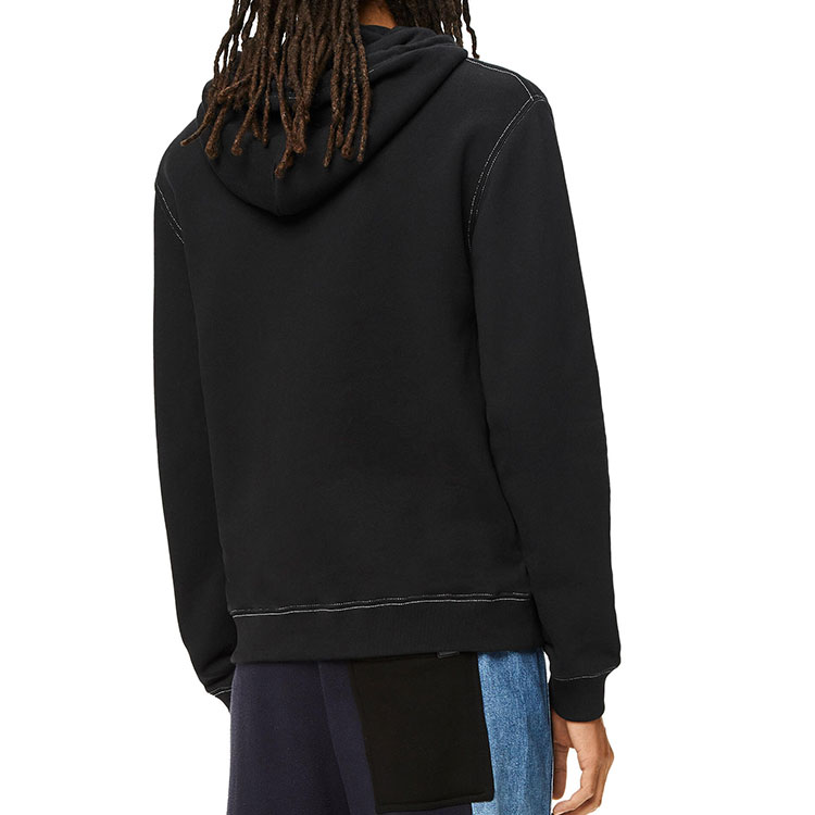 Purchase ロエベ FW22 ブラック 刺繍ロゴ オーバーサイズ フーディー H526Y25X02-1100