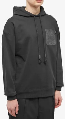 LOEWE FW22 黑色純色Logo抽繩連帽衫. H526Y25X21-1100 Details for LOEWE FW22 黑色純色Logo抽繩連帽衫. H526Y25X21-1100