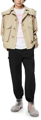 LOEWE FW22 Black Straight-Fit Casual Pants with Solid Logo Patch. H526Y04WA0-1100 Lookbook LOEWE FW22 Black Straight-Fit Casual Pants with Solid Logo Patch. H526Y04WA0-1100