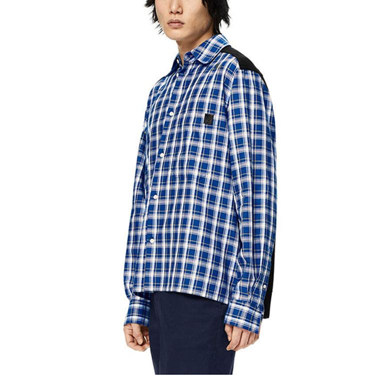 Purchase LOEWE 2022秋冬蓝色格纹长袖衬衫. H526Y05W94-1105