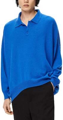 ロエベ FW22 エレクトリックブルー ロングスリーブ ポロシャツ. H526Y14KCM-5560 Shop ロエベ FW22 エレクトリックブルー ロングスリーブ ポロシャツ. H526Y14KCM-5560