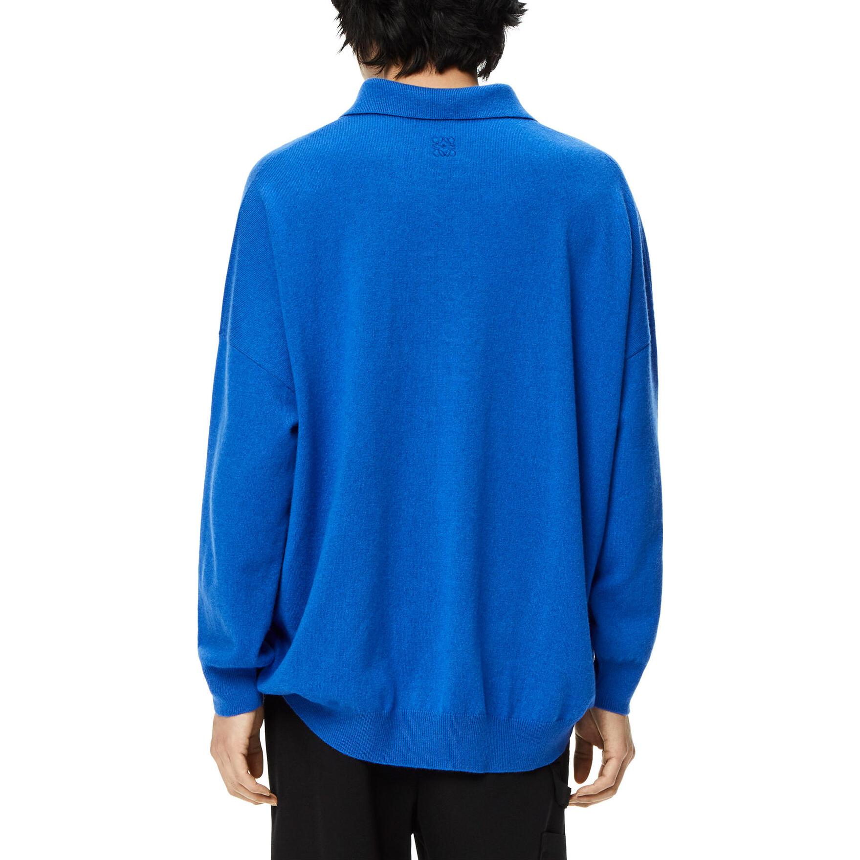 Purchase ロエベ FW22 エレクトリックブルー ロングスリーブ ポロシャツ. H526Y14KCM-5560