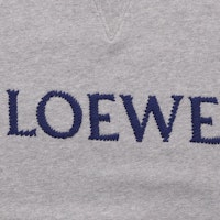 LOEWE FW22 Baju Crewneck Logo Sulaman Kelabu Abu-Abu. H526Y24J26-1440 Sizing LOEWE FW22 Baju Crewneck Logo Sulaman Kelabu Abu-Abu. H526Y24J26-1440