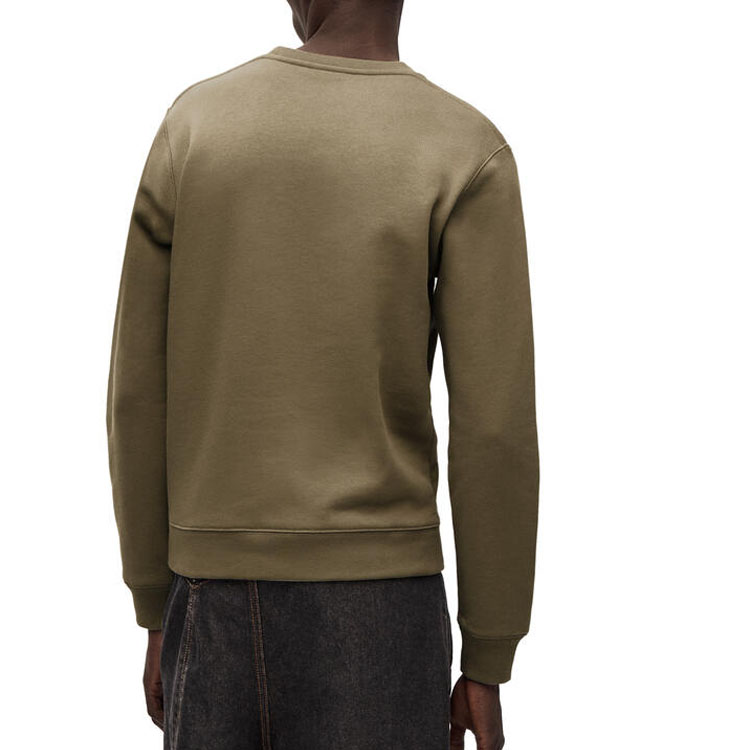 Purchase LOEWE FW22 綠色刺繡字母圓領長袖上衣。 H526Y24J26-4430