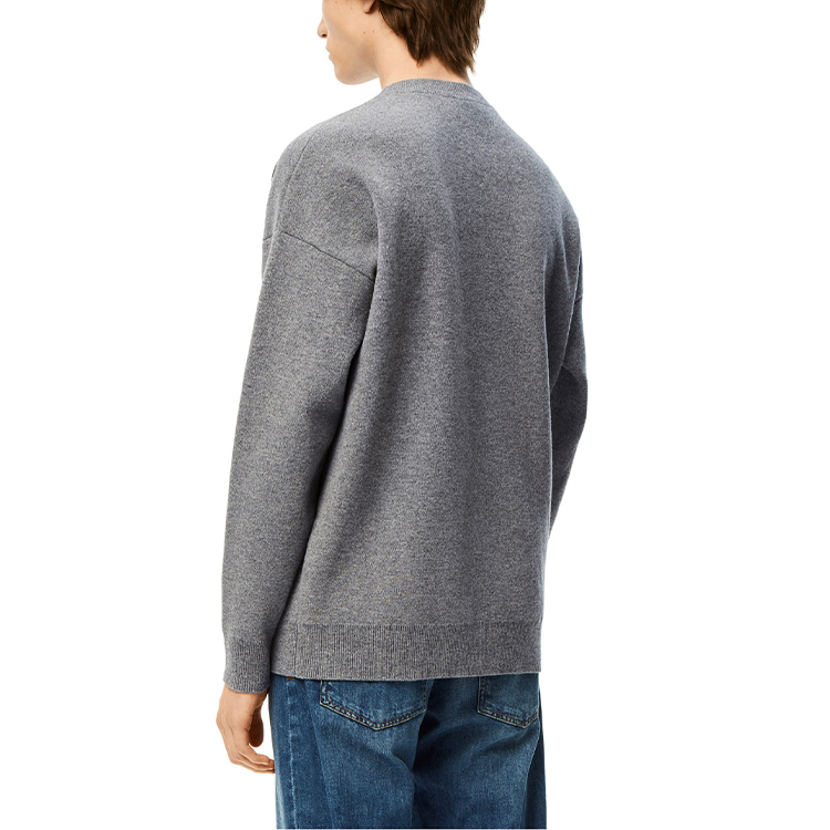 Purchase LOEWE FW22 灰色羊毛针织衫实心爱心图案设计. H526Y14KCJ-1440