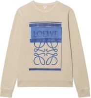 LOEWE FW22 Logo Print Cotton Crewneck Long Sleeve Sweatshirt Rock Grey H526Y24X11-1250 LOEWE FW22 Logo Print Cotton Crewneck Long Sleeve Sweatshirt Rock Grey H526Y24X11-1250