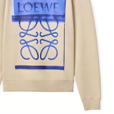 LOEWE FW22 Logo Print Cotton Crewneck Long Sleeve Sweatshirt Rock Grey H526Y24X11-1250 Sizing LOEWE FW22 Logo Print Cotton Crewneck Long Sleeve Sweatshirt Rock Grey H526Y24X11-1250