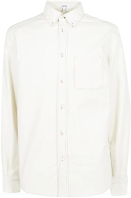 LOEWE FW22 純色白色長袖襯衫 H526Y05W89-2370 Buy LOEWE FW22 純色白色長袖襯衫 H526Y05W89-2370