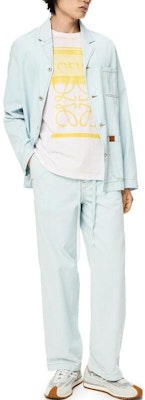 ロエベ FW22 イエロー コットン Tシャツ ロゴプリント レプリカ風。 H526Y22X27-2108 Lookbook ロエベ FW22 イエロー コットン Tシャツ ロゴプリント レプリカ風。 H526Y22X27-2108