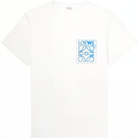 LOEWE FW22 Anagram Embroidered Logo Pocket T-Shirt White Tee. H526Y22X25-2100 LOEWE FW22 Anagram Embroidered Logo Pocket T-Shirt White Tee. H526Y22X25-2100