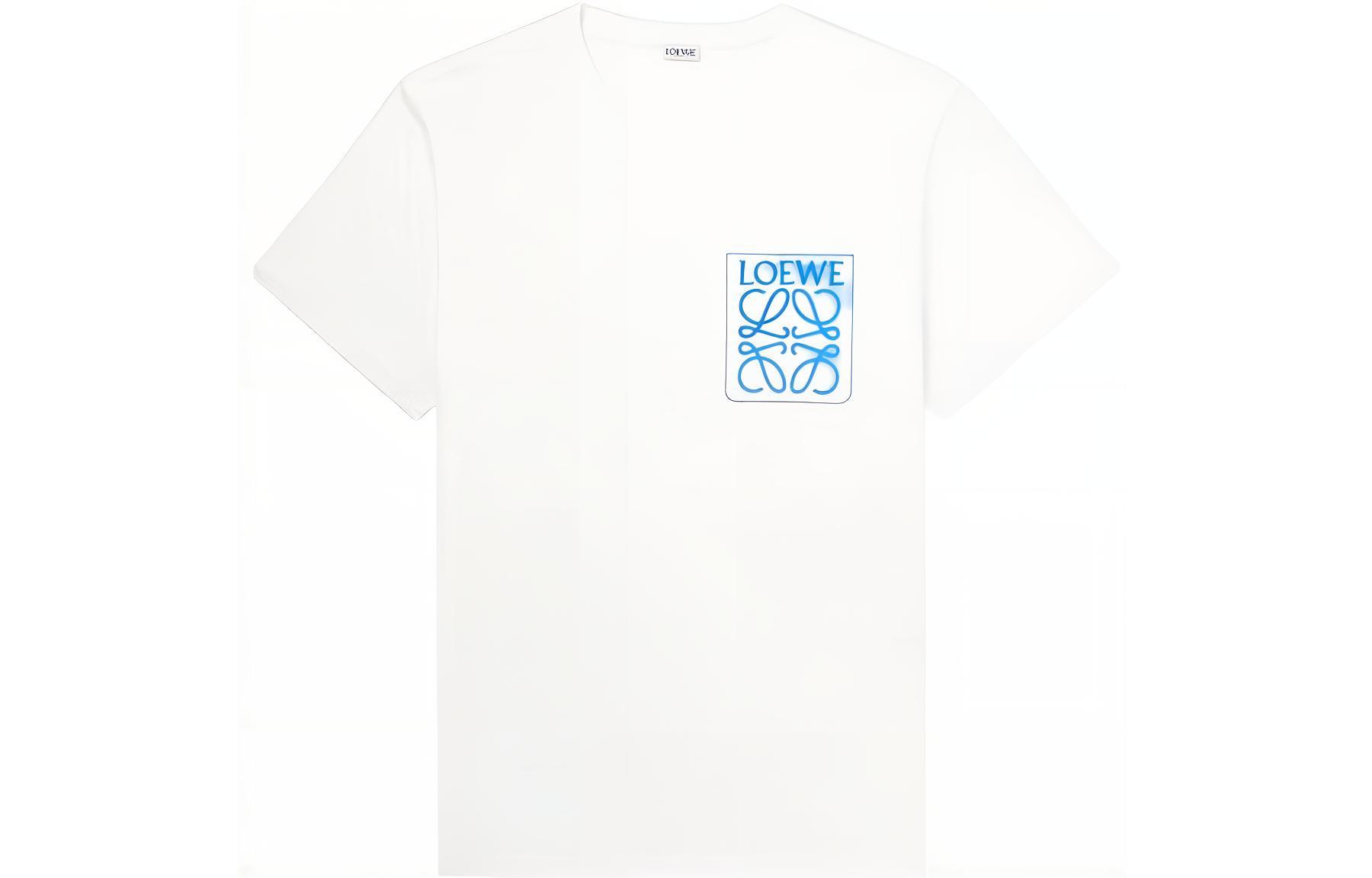 Order LOEWE 2022秋冬徽标口袋刺绣T恤 白色T恤。 H526Y22X25-2100