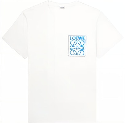 LOEWE FW22 Anagram Embroidered Logo Pocket T-Shirt White Tee. H526Y22X25-2100 Order LOEWE FW22 Anagram Embroidered Logo Pocket T-Shirt White Tee. H526Y22X25-2100
